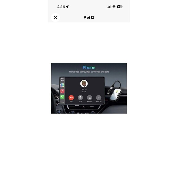 Wireless CarPlay Adapter for Apple iPhone, Converts Factory Wired CarPlay to - Picture 9 of 12